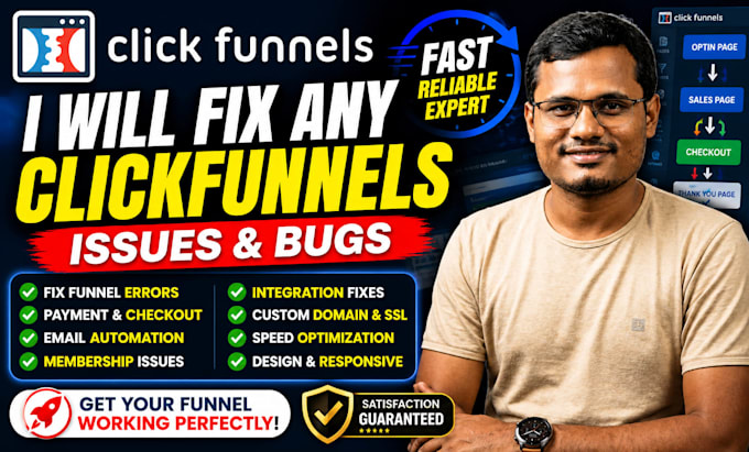 fix clickfunnels 2 funnel, website and automation issues