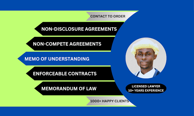 draft nda, legal contracts, mou, and other legal documents