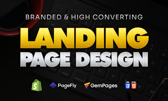 do eye catching shopify landing page design, pagefly landing page