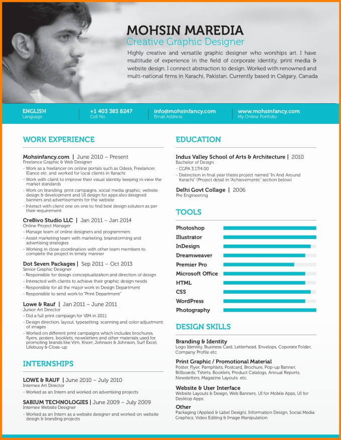 Design Your Resume Cover Portfolio And Company Profile By