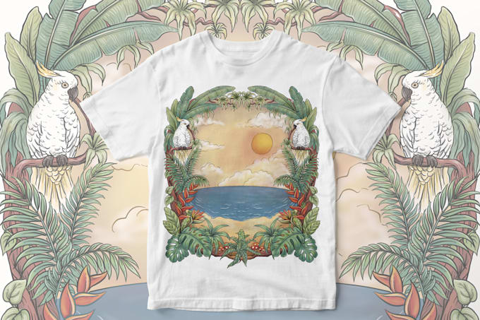 create colourful and playful t shirt design