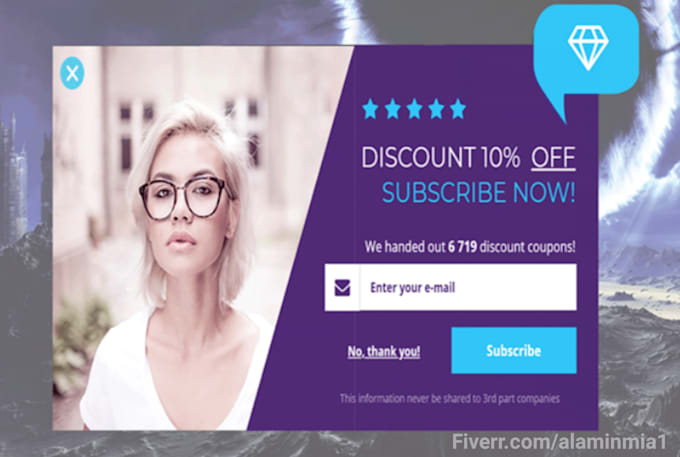 design wordpress form, signup form, pop up form in 12 hours