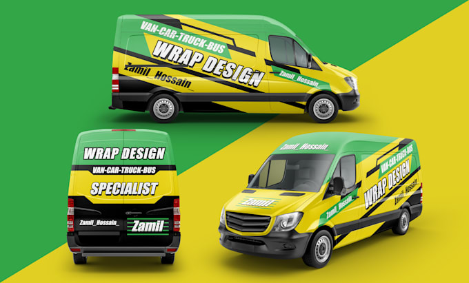 design a creative wrap for your van, car, bus, truck etc