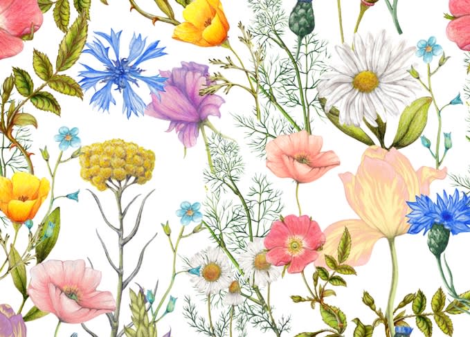create hand drawn watercolor seamless patterns