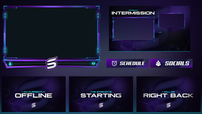 Design twitch overlay package for your stream by Alfiebdesigns | Fiverr