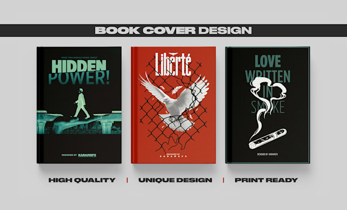 design a unique book cover art, ebook or kdp book cover