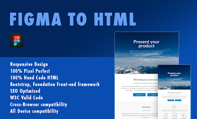 convert figma to HTML