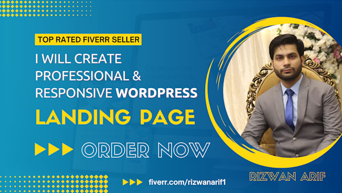 create responsive wordpress landing page for your website