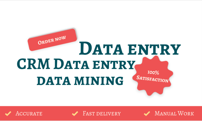 do data entry, data mining, CRM data entry work
