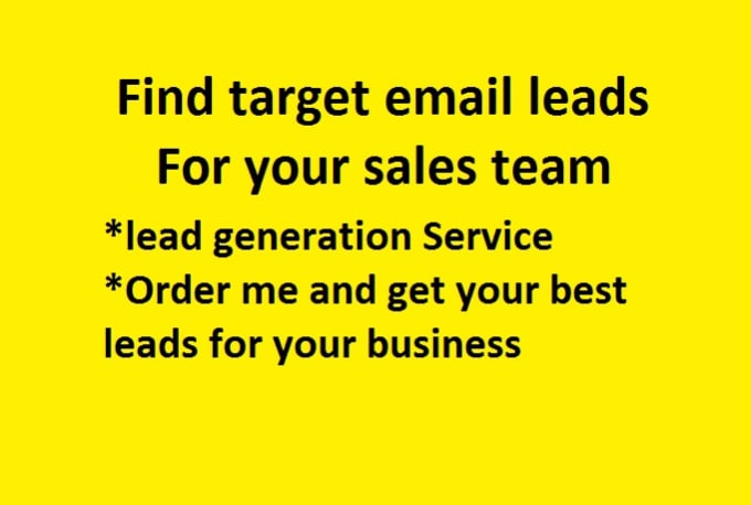 I will do b2b lead generation and make email list for your sales team