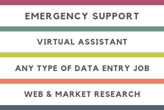 handle your daily or hourly basis work as virtual assistant