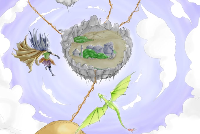 draw fantasy illustration for you