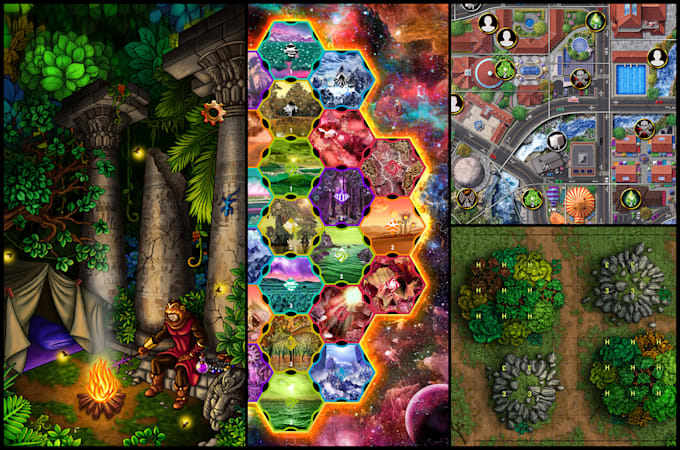 create board game graphics and game art