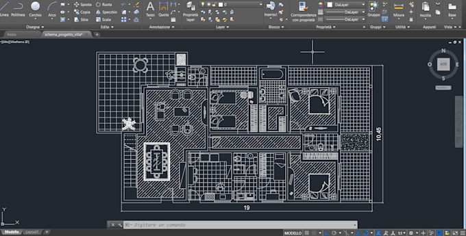architectural drawing with autocad