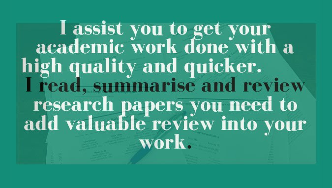 reading and reviewing research papers for you