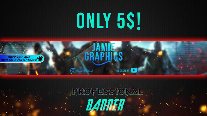 Design a professional youtube banner by Jamie_graphic | Fiverr