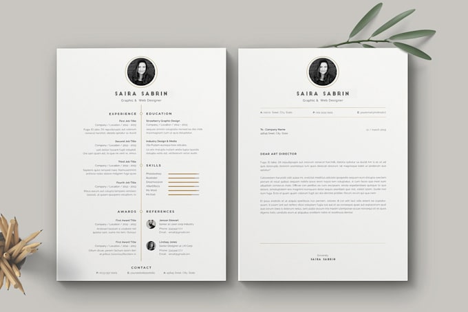 do professional and modern cv resume design