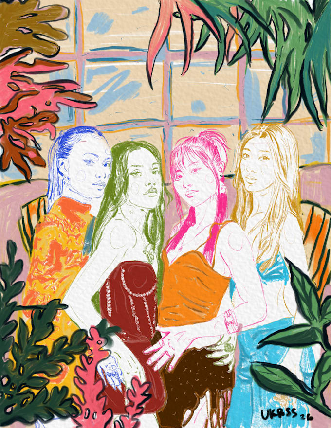 draw a custom digital potrait painting for a special gift