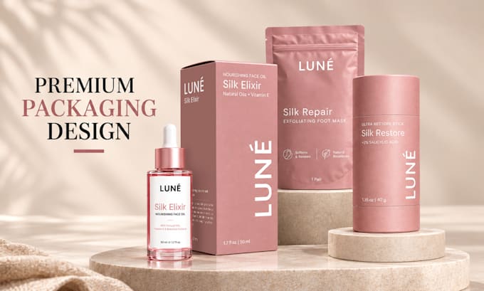 create product packaging design, label and amazon box design