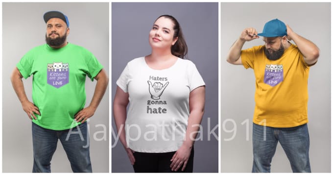Make Plus Size Tshirt Mockups By Ajaypathak911 Fiverr