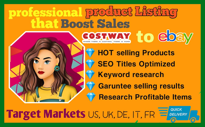 do costway to ebay dropshipping, product listing