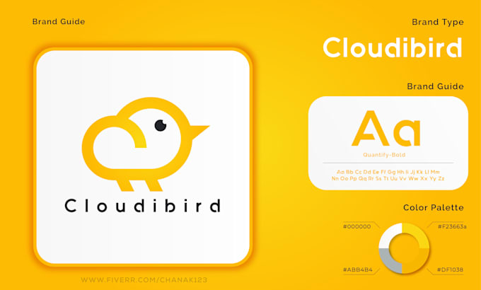 create flat minimal logo with brand guide or brand identity