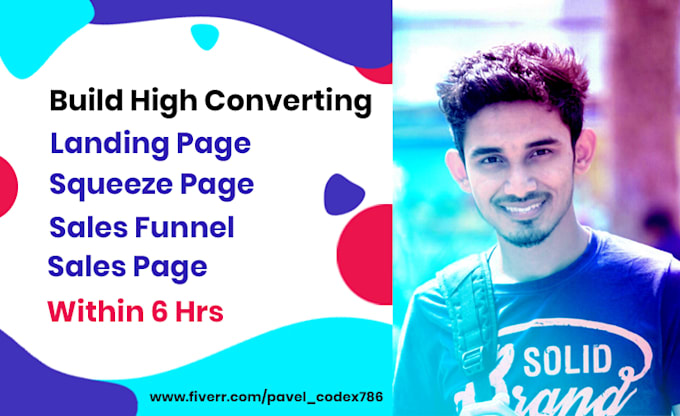 build wordpress landing page, squeeze page, sales funnel, sales page