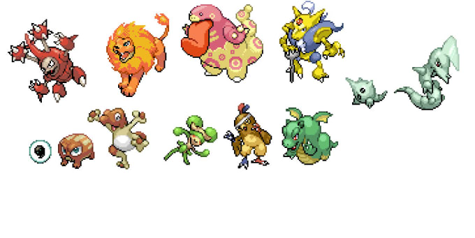 Sprite pokemon for gba rom hacks or other uses by Crimes4dimes | Fiverr
