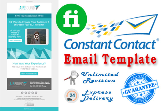Design icontact newsletter template by Alexgirle7 Fiverr