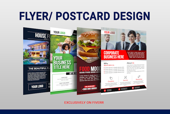 do a business flyer and postcard design for your company