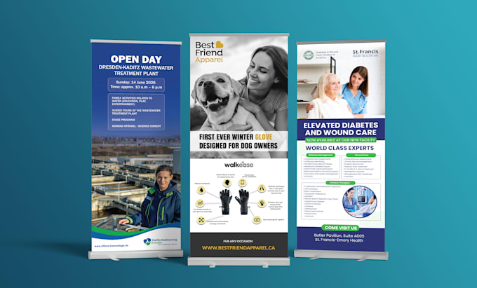 design roll up banner, retractable banner, pull up banner, signage design