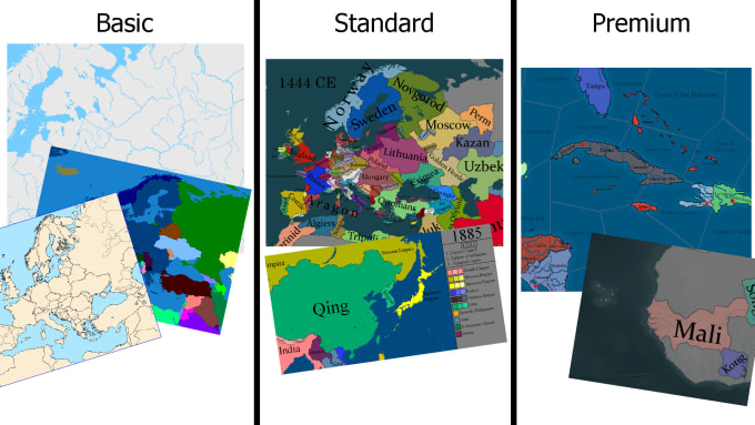 Draw Blank Maps Europe World Different Regions And Others To Order By Alexbikh