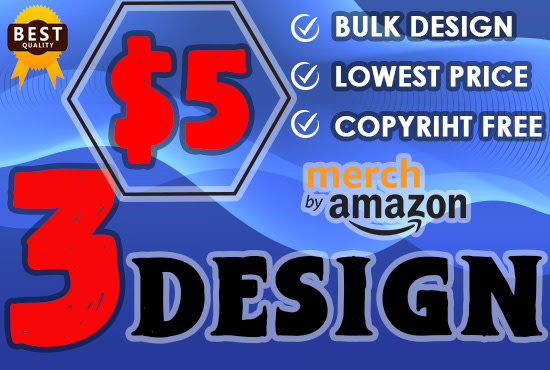 do bulk custom  tshirt designs for merch by amazon