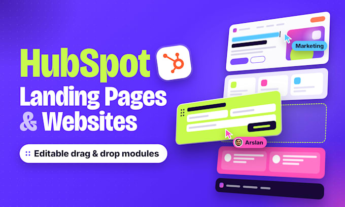 design hubspot landing pages and hubspot websites with editable cms modules