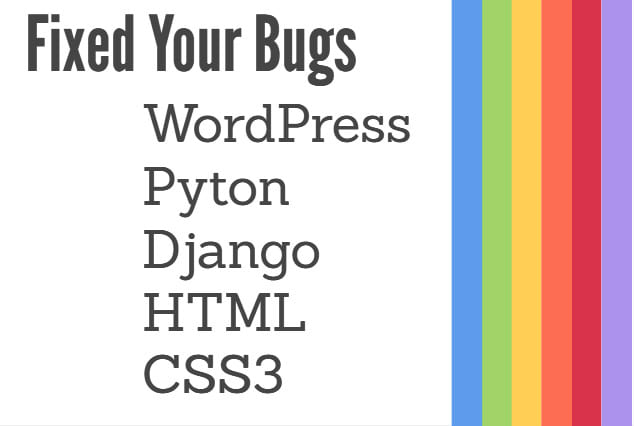 fix wordpress html css3 python django issues and bugs