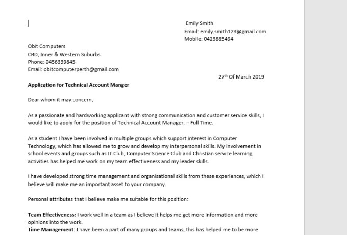 Can Write Your Resumes And Cover Letters By Feetrus