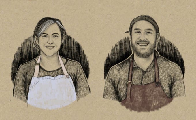 Sketch Your Portrait On Old Paper Style By Dewantoroo