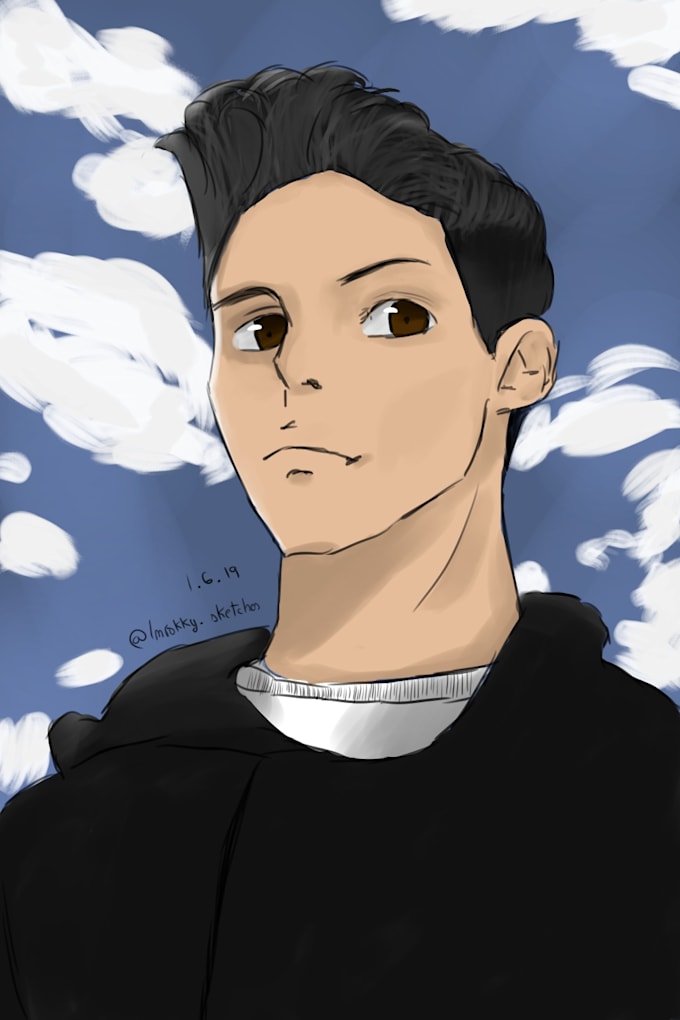 Draw An Anime Portrait Based On Your Photo By Lmrokkyarts