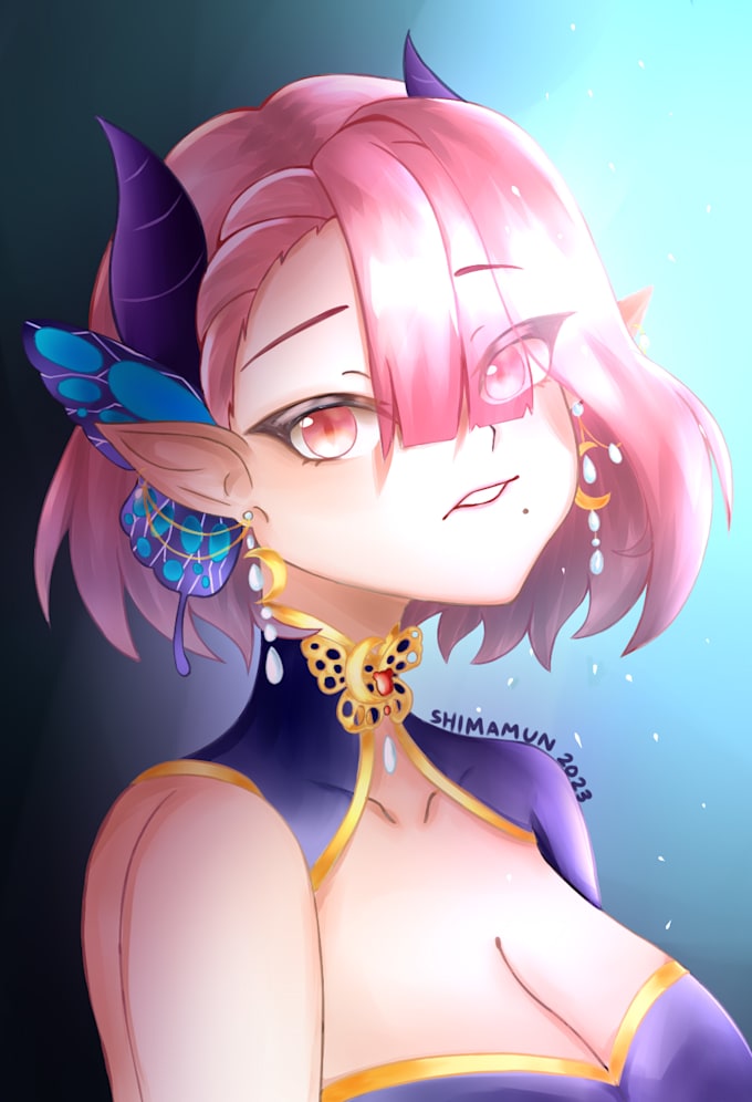 draw anime characters in portrait style