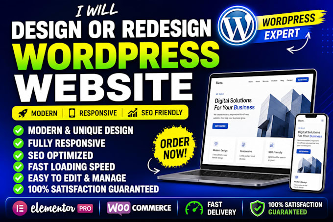 design or develop wordpress website