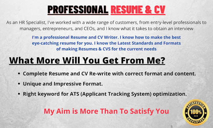 provide a professional resume writing service