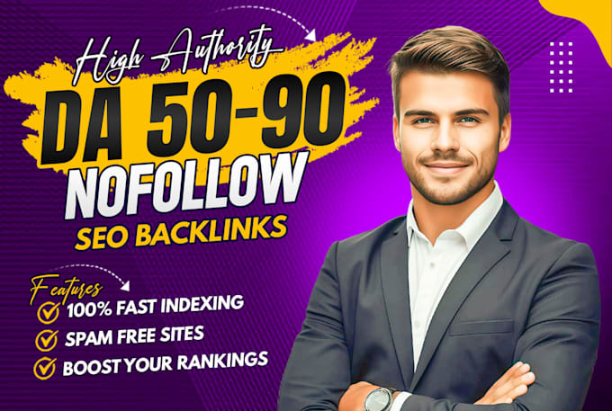 build high quality da 50 to 90 nofollow SEO backlinks for premium link building