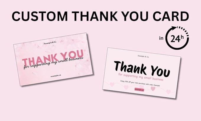 design a thank you card packaging insert for your business
