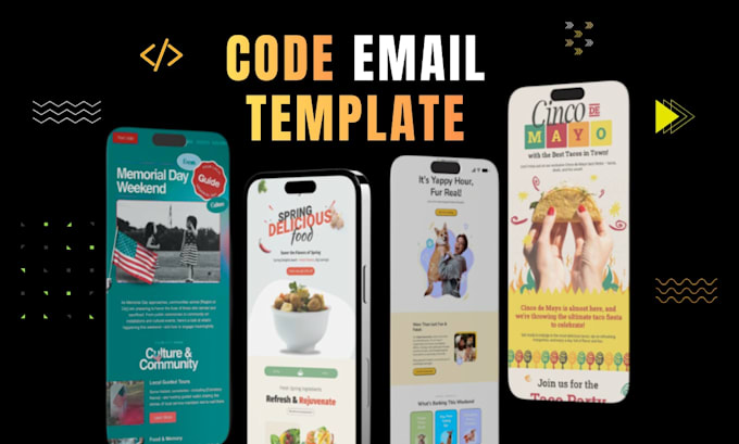 code editable mailchimp and klaviyo html email template for email marketing