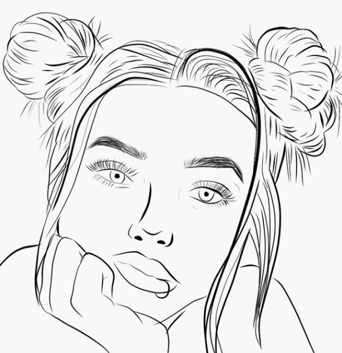 Make a cool digital outline drawing of you by Ssophiax | Fiverr