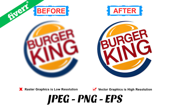 Manually vector trace,vectorise logo,convert to hd by Abderslh | Fiverr