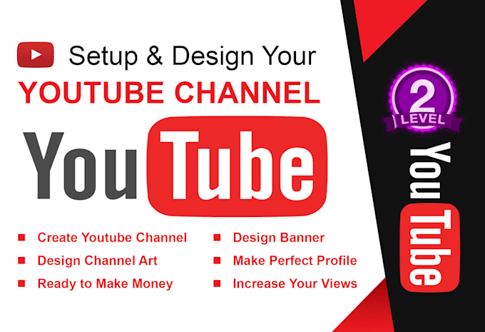 setup and design premium quality youtube channel