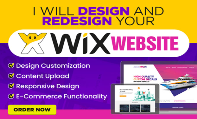 Hire a freelancer to design and redesign stunning wix website professionally
