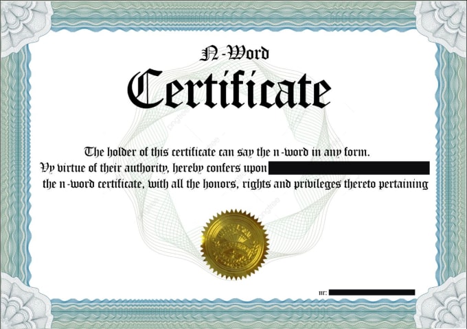 create-your-personal-n-word-pass-certificate-by-casperbonana-fiverr
