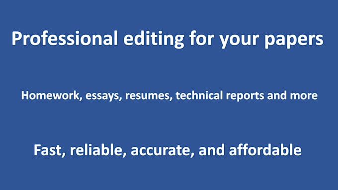 proofread and edit your papers